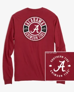 Southern Tide Alabama Tide Ring Badge T-Shirt Crimson Flash Sale