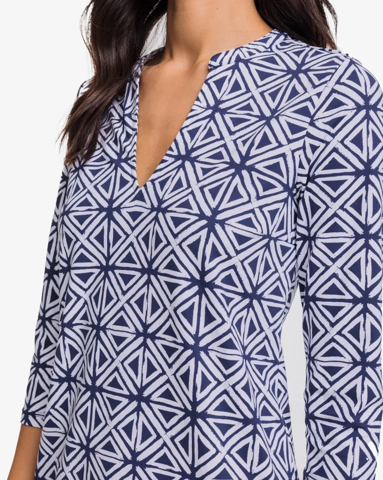 Southern Tide Alicia Painted Geo Performance Dress Nautical Navy Cheap