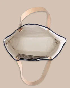 Southern Tide All Day Denim Tote Navy Sale