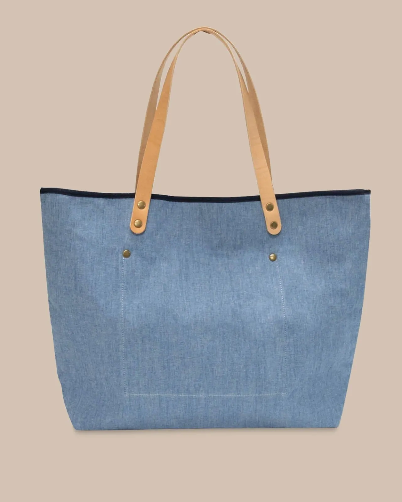 Southern Tide All Day Denim Tote Navy Outlet