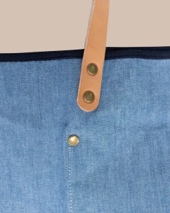 Southern Tide All Day Denim Tote Navy Outlet