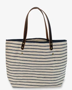 Southern Tide All Day Stripe Tote Navy Store