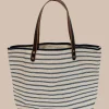 Southern Tide All Day Stripe Tote Navy Online