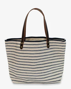 Southern Tide All Day Stripe Tote Navy Online