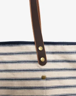 Southern Tide All Day Stripe Tote Navy Online