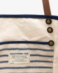 Southern Tide All Day Stripe Tote Navy Online