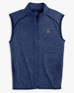 Southern Tide App State Baybrook Heather Vest Heather Navy Best