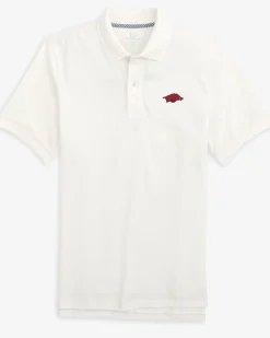 Southern Tide Arkansas Razorbacks Skipjack Polo Classic White Discount
