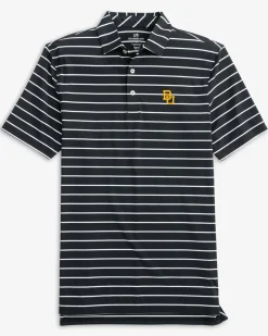 Southern Tide Baylor Bears Brrr°®Eeze Desmond Stripe Polo Black Best Sale