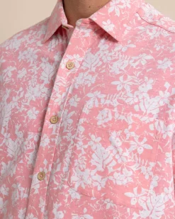 Southern Tide Beachcast Island Blooms Knit Short Sleeve Sport Shirt Shop