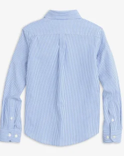Southern Tide Boys Bengal Stripe Intercoastal Sport Shirt Cobalt Blue Sale