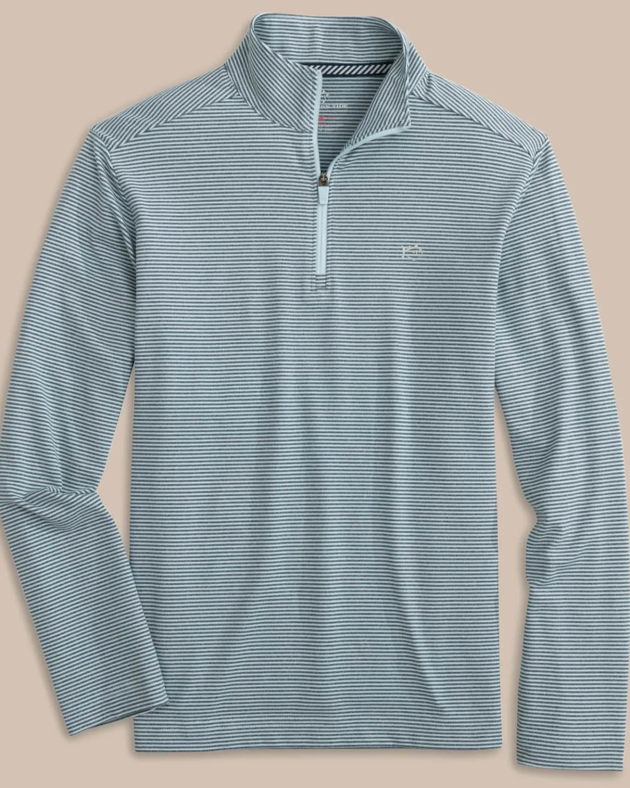 Southern Tide Boys Cruiser Heather Micro-Stripe Quarter Zip Pullover Fashion