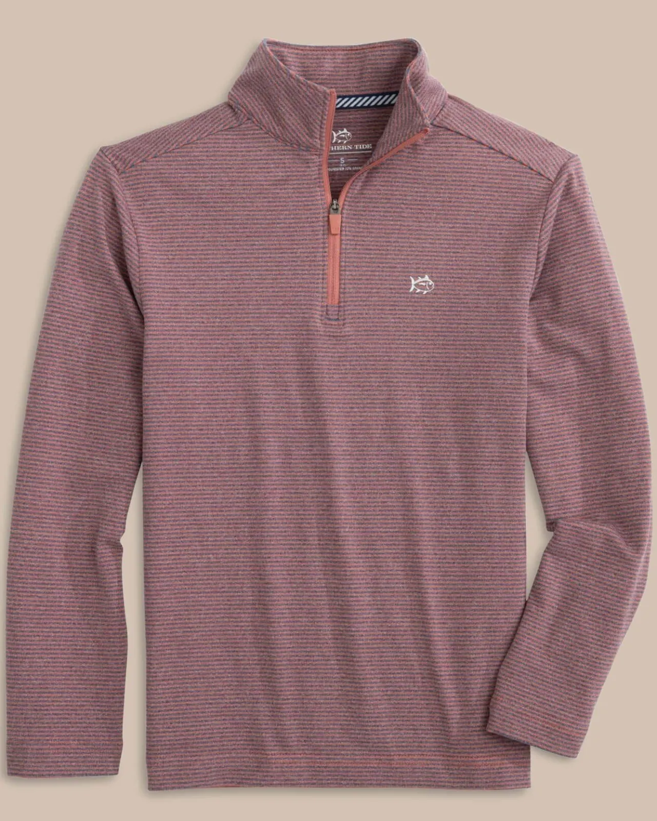 Southern Tide Boys Cruiser Heather Micro-Stripe Quarter Zip Pullover Fashion