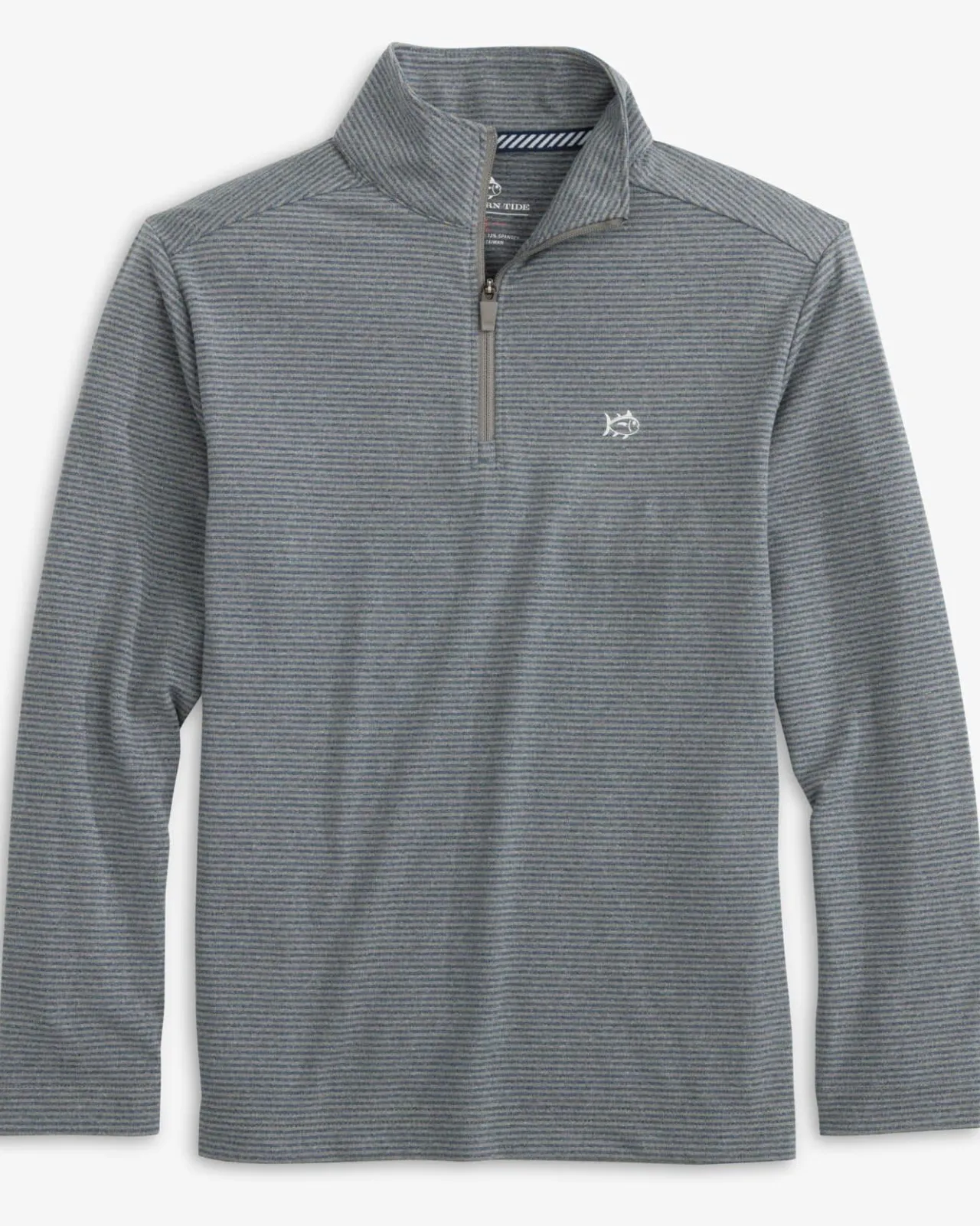 Southern Tide Boys Cruiser Heather Micro-Stripe Quarter Zip Pullover Fashion