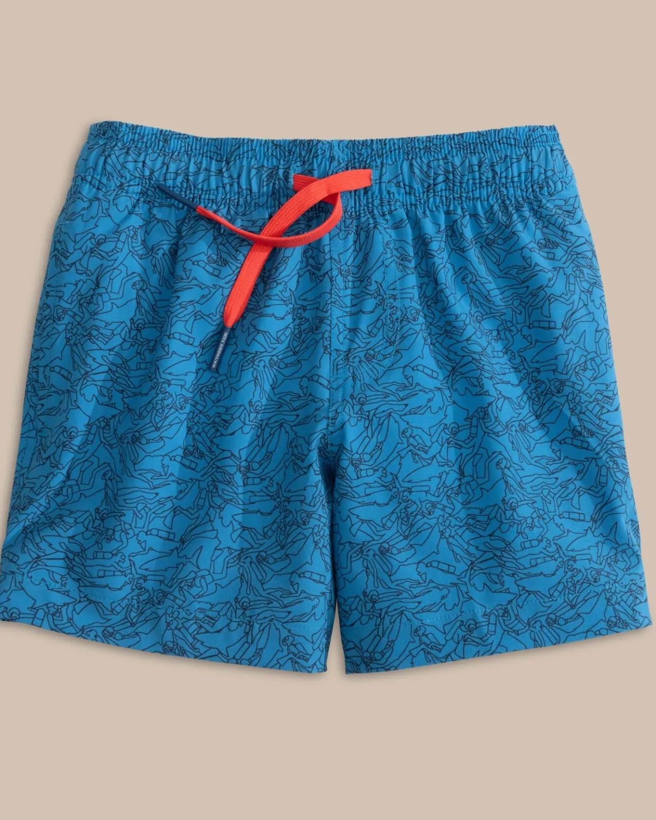 Southern Tide Boys Dive In Swim Trunk Mediterranean Blue Best Sale