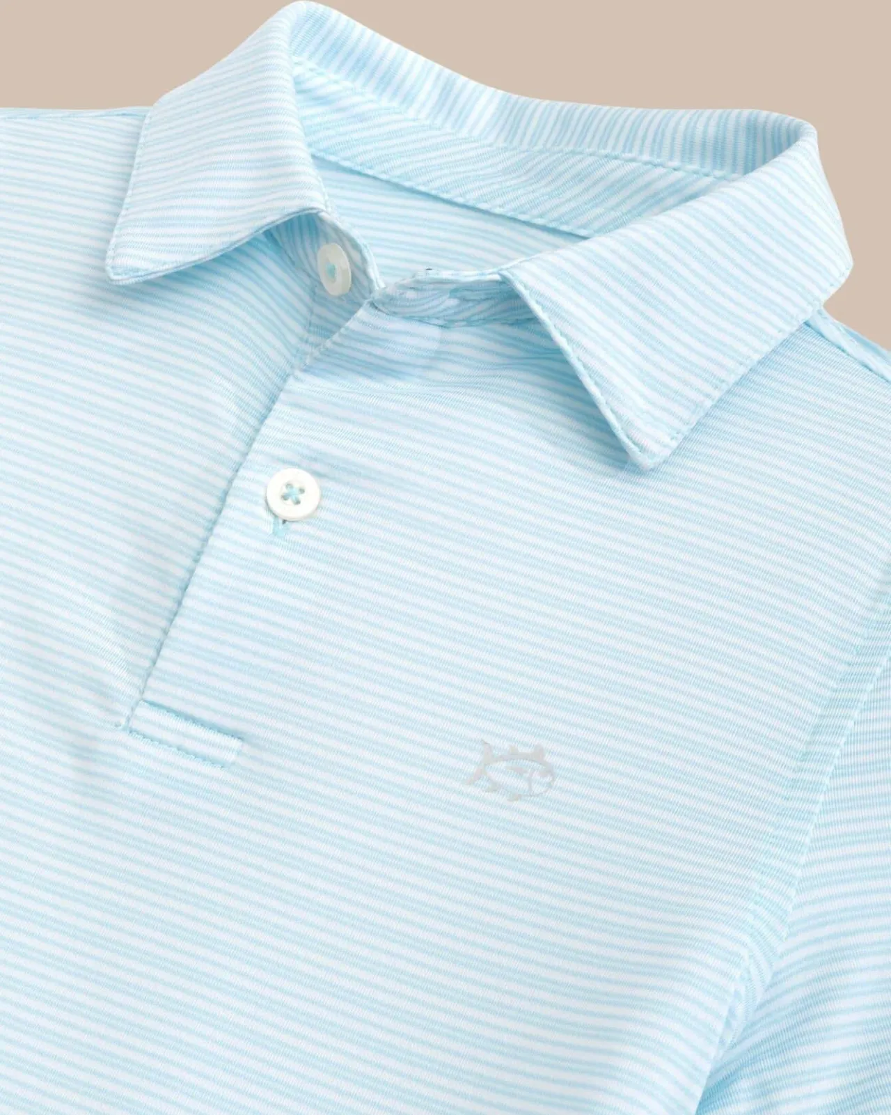 Southern Tide Boys Driver Camden Stripe Performance Polo Dream Blue Online