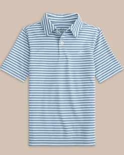 Southern Tide Boys Driver Carova Stripe Polo Shirt Hot