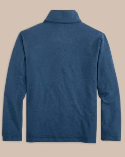 Southern Tide Boys Heather Cruiser Quarter Zip Heather Dress Blue Flash Sale