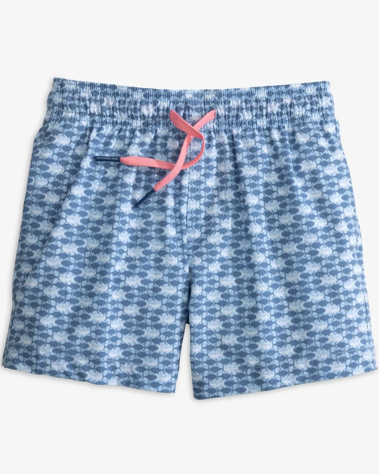 Southern Tide Boys Heather Skipping Jacks Swim Trunk Heather Clearwater Blue Sale