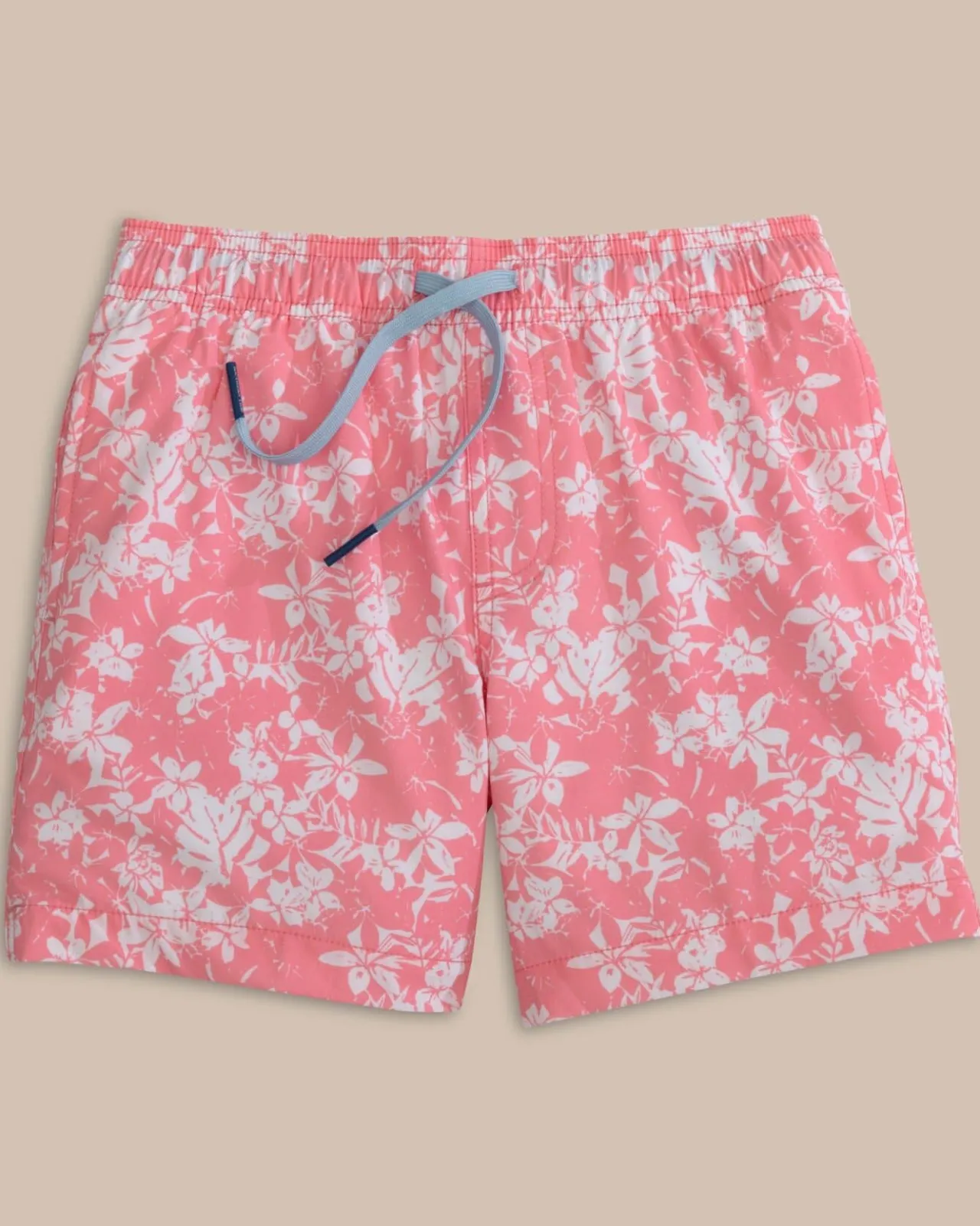 Southern Tide Boys Island Blooms Swim Trunk Geranium Pink Discount