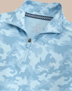 Southern Tide Boys Island Camo Print Cruiser Quarter Zip Sale