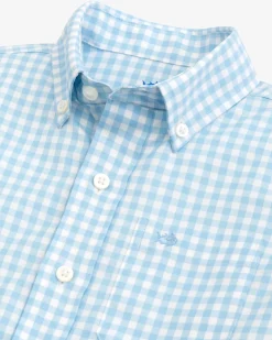 Southern Tide Boys Long Sleeve Hartwell Plaid Sport Shirt Rain Water Fashion