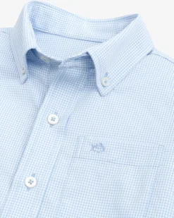 Southern Tide Boys Mini Gingham Intercoastal Button Down Shirt Sale