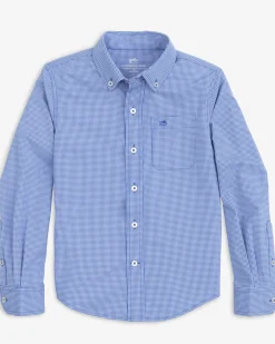 Southern Tide Boys Mini Gingham Intercoastal Button Down Shirt Sale