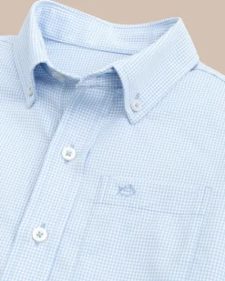 Southern Tide Boys Mini Gingham Intercoastal Button Down Shirt Sale