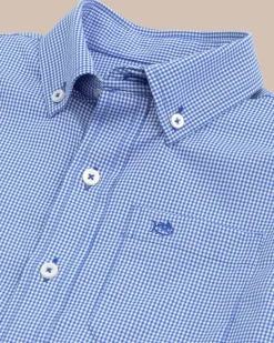 Southern Tide Boys Mini Gingham Intercoastal Button Down Shirt Sale