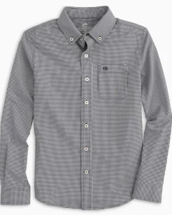 Southern Tide Boys Mini Gingham Intercoastal Button Down Shirt Sale