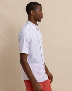 Southern Tide Brrr° Intercoastal Beach Voyager Short Sleeve Sport Shirt Classic White Online