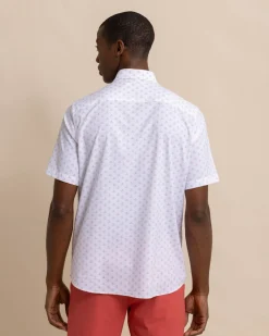 Southern Tide Brrr° Intercoastal Beach Voyager Short Sleeve Sport Shirt Classic White Online
