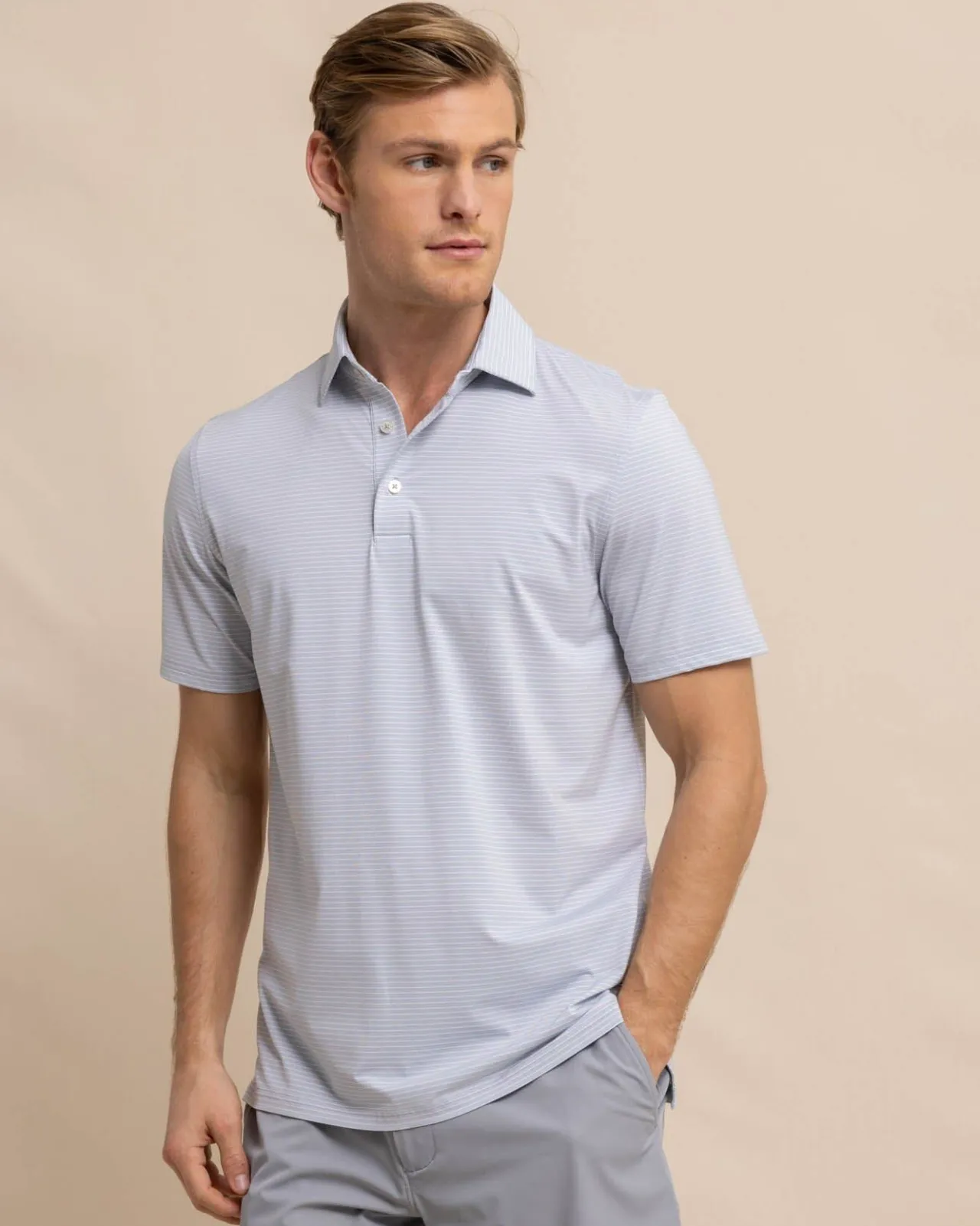 Southern Tide Brrr°-Eeze Baytop Stripe Performance Polo Discount