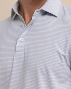 Southern Tide Brrr°-Eeze Baytop Stripe Performance Polo Discount