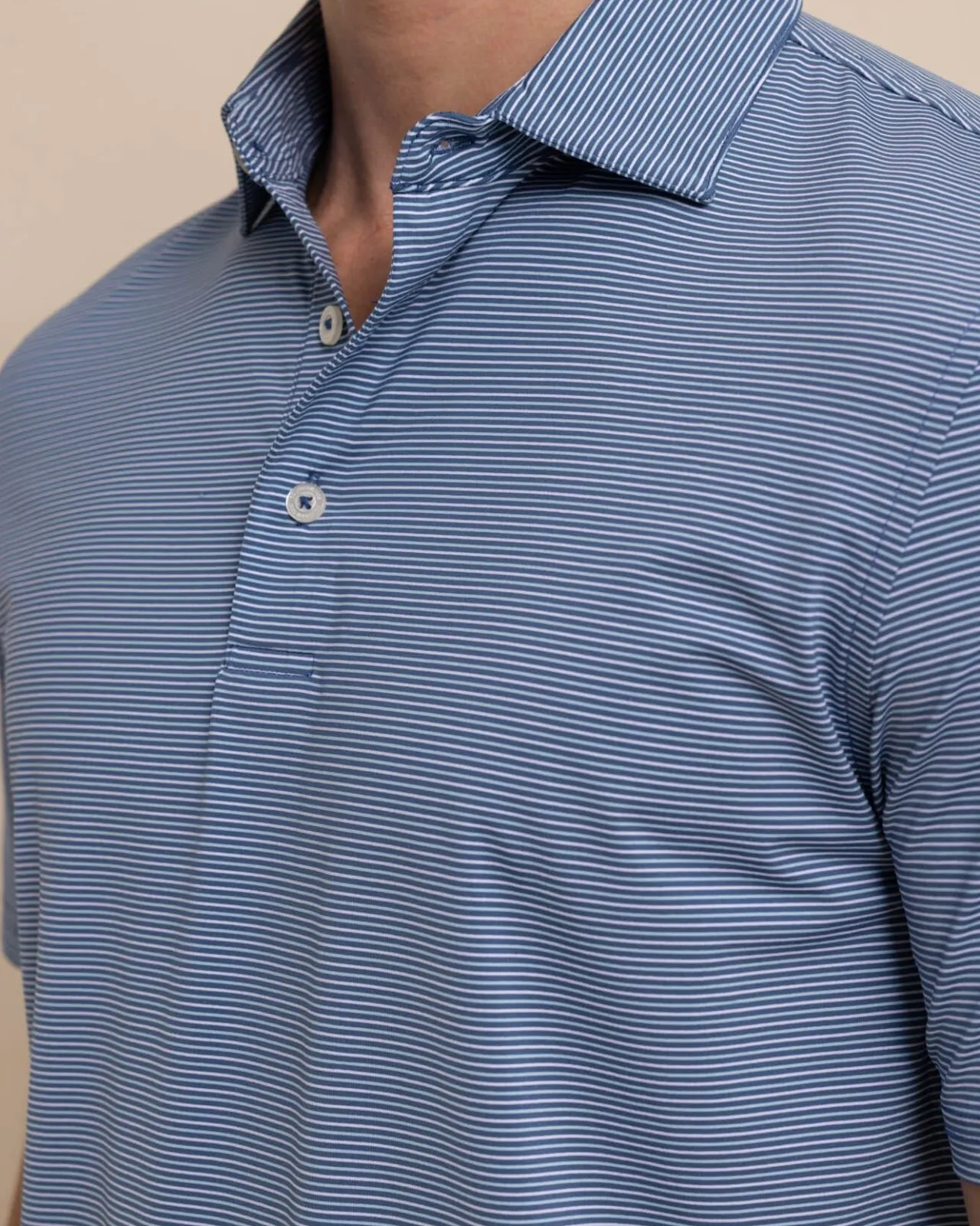 Southern Tide Brrr°-Eeze Baytop Stripe Performance Polo Discount