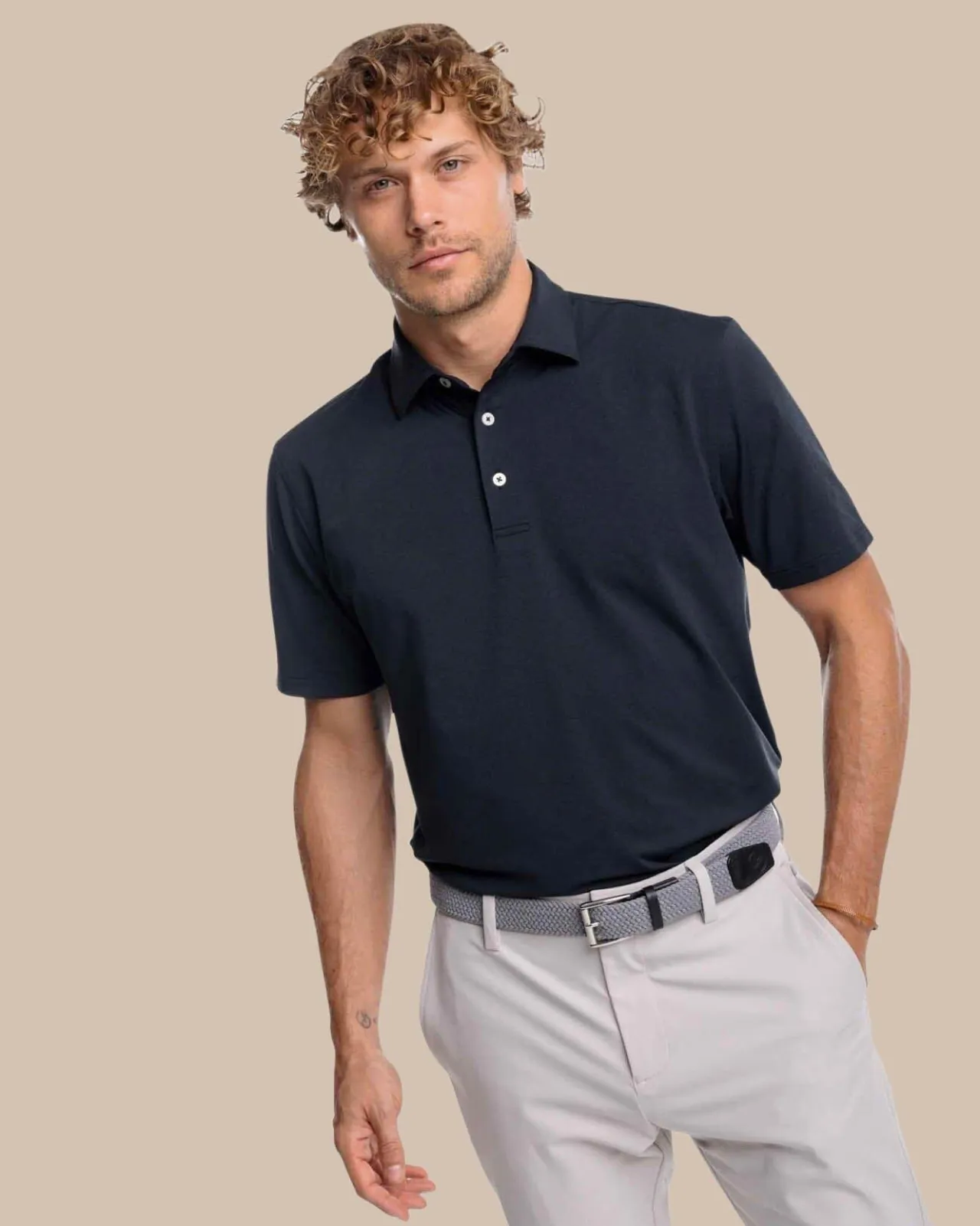 Southern Tide Brrr°®-Eeze Heather Performance Polo Shirt Fashion