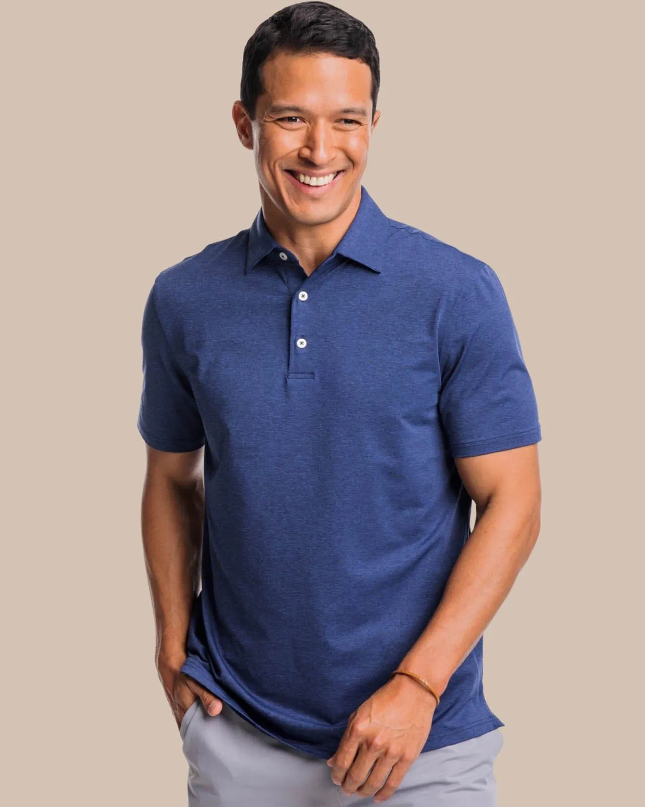 Southern Tide Brrr°®-Eeze Heather Performance Polo Shirt Fashion