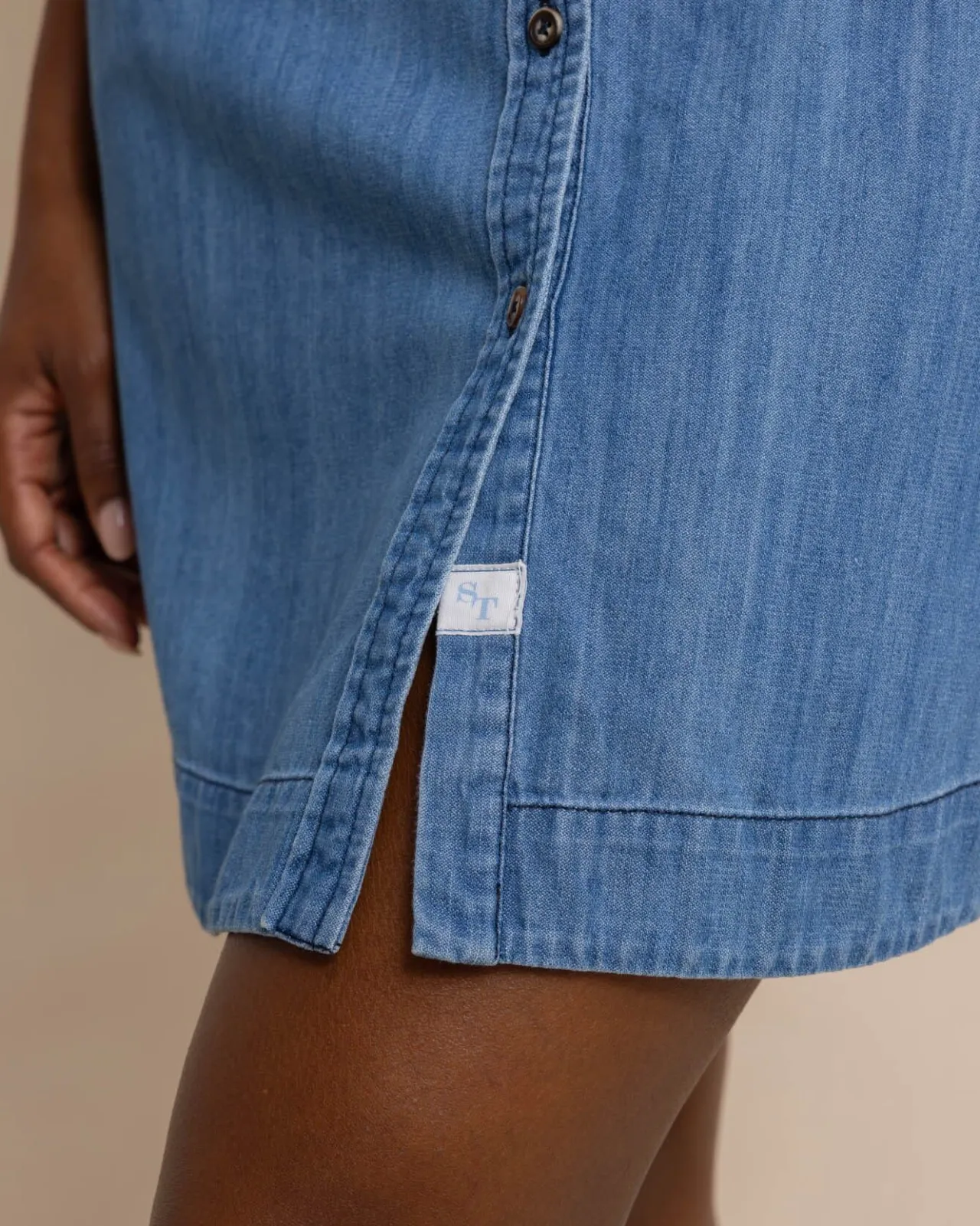 Southern Tide Cam Denim Dress Medium Wash Indigo Sale