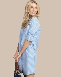 Southern Tide Cam Stripe Poplin Dress Cheap