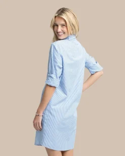 Southern Tide Cam Stripe Poplin Dress Cheap