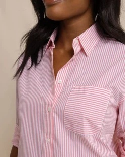 Southern Tide Cam Stripe Poplin Dress Cheap