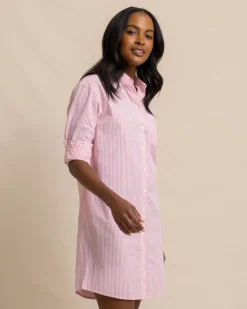 Southern Tide Cam Stripe Poplin Dress Best Sale