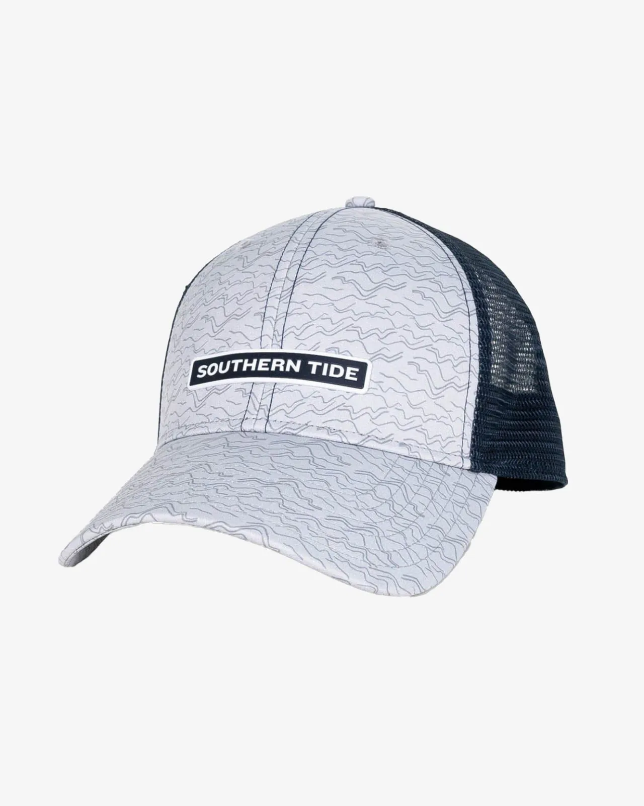 Southern Tide Change Your Altitude Print Performance Trucker Seagull Grey Fashion