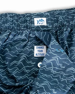 Southern Tide Change Your Altitude Printed Boxer Blue Haze Clearance