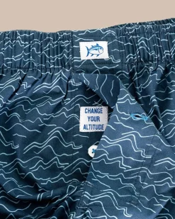 Southern Tide Change Your Altitude Printed Boxer Blue Haze Clearance