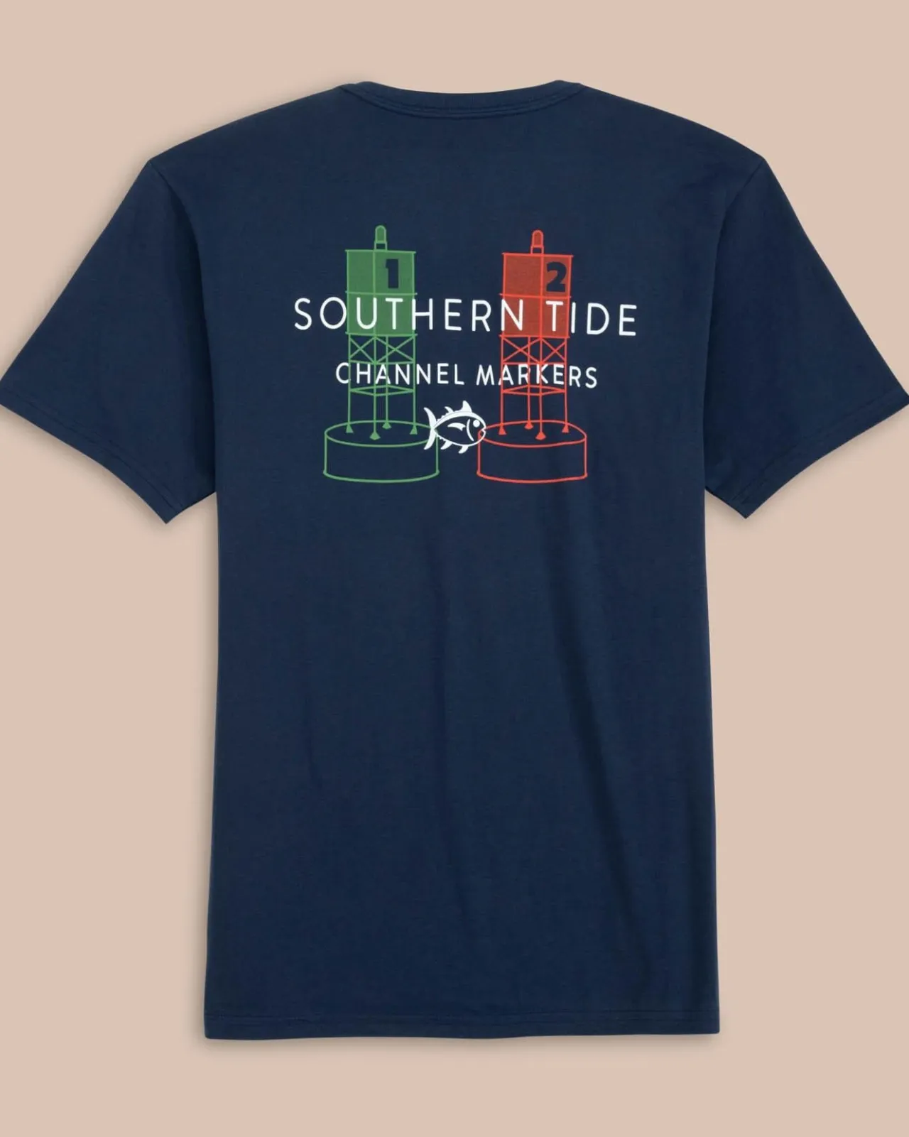 Southern Tide Channel Marker Buoy Short Sleeve T-Shirt Navy Shop