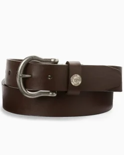 Southern Tide Classic Leather Belt Dark Brown Fashion