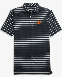 Southern Tide Clemson Tigers Brrr°®-Eeze Desmond Stripe Polo Black Best