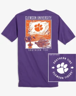 Southern Tide Clemson Tigers Fishing Flag T-Shirt Store